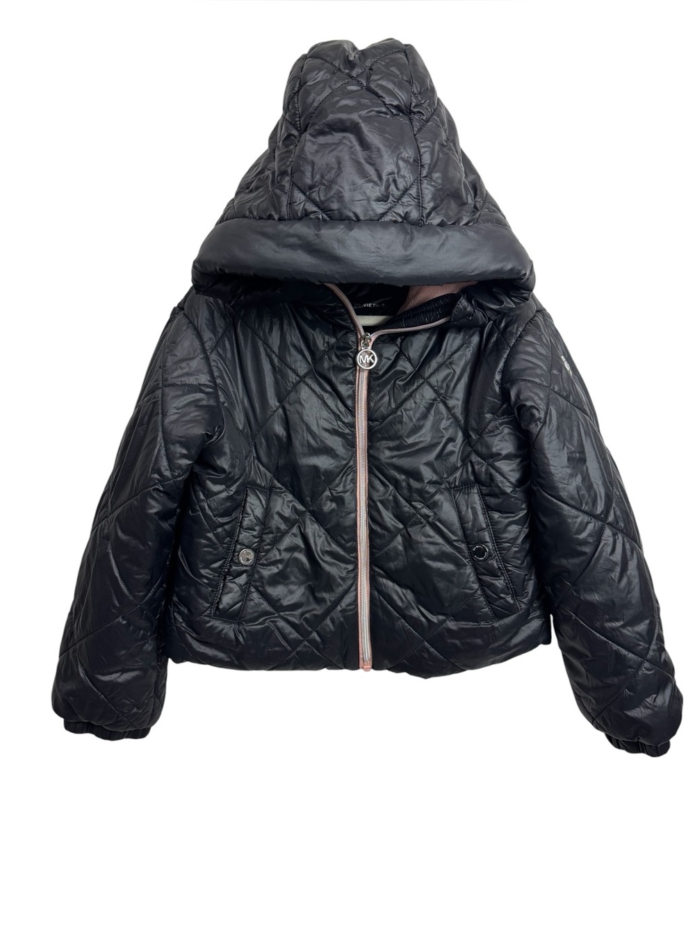 Girls Michael Kors Black Quilted Hooded Puffer Jacket‎ 7/8